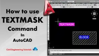 AutoCAD #51 - How to use TEXTMASK Command in AutoCAD | AutoCAD 2017 | AutoCAD Commands | Tricks