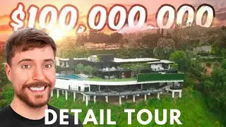 MrBeast Touring a $100,000,000 LA Mega Mansion House With a BATMAN&nbsp;Style&nbsp;Garage!