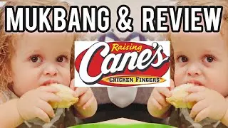 Mukbang and Review of Raising Canes with Penny, Grayson, and Tabby VLOG 198