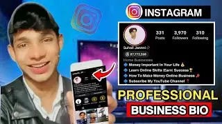 How To Manage Instagram Professional Business Bio ⚡ || Instagram Bio Kese Likhe 📍...