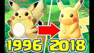 A EVOLUÇÃO DOS SPRITES POKÉMON - 1996 VS 2018 (R/G/B/Y VS LETS GO)!!