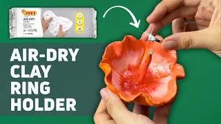 Air-Dry Clay Ring Holder | Handmade DIY Gift Idea for Jewelry #easycrafts #airdryclay #diyideas