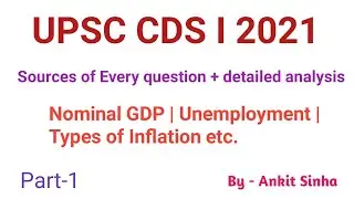 UPSC CDS I 2021 || Economics Section Analysis || Part - 1 || #facetsofupsc