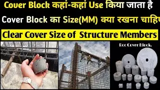 Cover Block Size of Beam Column Slab Footing Retaining Wall CounterFort Retaining wall Shear Wall