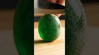 Mesmerizing Crystal Fruit Macro: Slicing Through Gemstone Citrus #ASMR #CrystalFruit #Macro #Satisfy