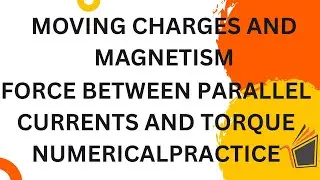 MOVING CHARGE AND MAGNETISM || FORCE BETWEEN PARALLELCURRENTS AND TORQUE || NUMERICALPRACTICE