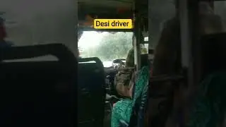 Indian bus driver #desi balak #bus ka stunt #ytbus ak wheel #so close to takar#marte marte bachaliya