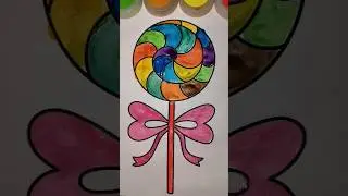 LOLLIPOP.Сhildren's favorite sweets 🍭#art#colors#drawing #trending#shorts#lollipop#kids #sweet