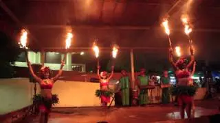 Traditional Fire Chamorro Dancers in Guam.