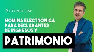 N&oacute;mina electr&oacute;nica para declarantes de ingresos y patrimonio