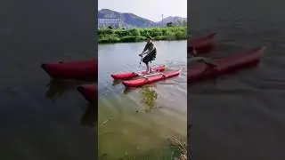 Inflatable water bike for your summer 🤩