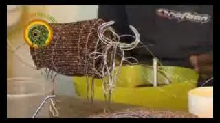 Bead and wire art in action at African Allsorts studio, Cape Town, South Africa.