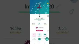 My first Gigantamax  Inteleon caught #pokemongo #pokemon #gmax #inteleon #gigantamax #shinypokemon