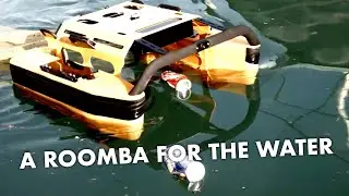 Jellyfishbot helps clean waste from the surface of the water