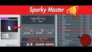 Kovaak's FPS Aim Trainer | Wide Wall 6Targets | 141.1 (SPARKY MASTER)