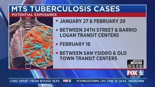 Tuberculosis exposure reported on MTS Trolley Blue Line