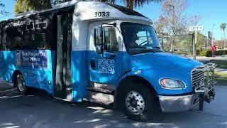 Space Coast Area Transit: 2019 Freightliner Turtle Top Odyssey XL #3033 Not In Service Leaving CTC
