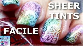 Tuto Nail Art Stamping Arc En Ciel FACILE ( O.P.I Sheer Tints)