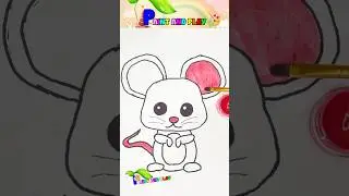 🎨 Cute Mouse Coloring for Kids | Fun Drawing & Coloring Tutorial 🐭 #kids #drawing #study
