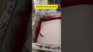 Ceramic basin grinding and polishing #polishingequipment #pipelining