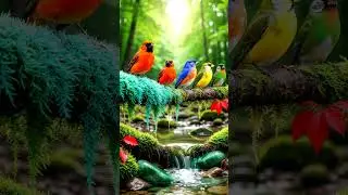 Gentle Beautiful Birds & Natural Stream 🍃 Healing Nature Sounds