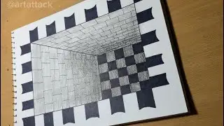 How to Create 3D Drawing ✍️ by @artattack4u #drawing #art #3ddrawing #draw #sketch #3d