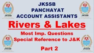 Jkssb | Rivers and Lakes Gk | General Knowledge with Special Reference to J&K | Mind Mapping GK