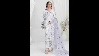 Embroidered Organza 3 Piece Unstitched Suit TF-D-1478-24-Party Wear
