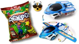 Flaying Car And  Jackpot Snacks With Free Gifts Inside Unboxing