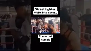 Cocky street fighter challenges boxer at a boxing gym and gets humbled! #boxing #motivation #boxer