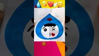 Satisfying Art💧😘❤️🪽😊 #shorts #youtubeshorts#drawing #art #emojichallenge #emoji #viral #trending