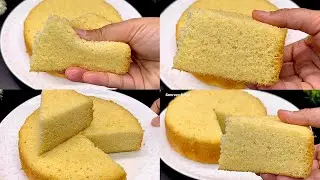 Soft Vanilla Sponge Cake without Oven | Simple Cake Recipe for Beginners | Easy Cake Recipe 