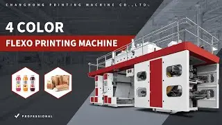 High Speed 4 Color Central Drum Ci Plastic Flexo Printing Machine