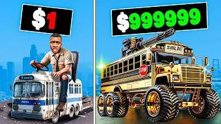 $1 to $1,000,000 Bus in GTA 5!