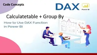 calculatable and group by in power bi dax | calculatetable dax