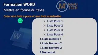 8. Cr&eacute;er des Listes &agrave; Puces et Num&eacute;rot&eacute;es dans Microsoft Word : Guide Pratique