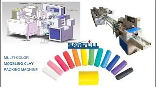 Automatic kids multi-color colored modeling clay plasticine playdough packing machine