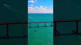 The Iconic Seven Mile Bridge in Florida Keys ❤️ #shorts #florida #floridakeys #miami  #travel