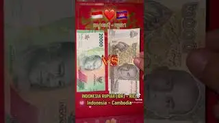 Indonesia rupiah IDR to Khmer Riel Today Rp 20.000 = 5.500 Khmer Riel #money #shorts