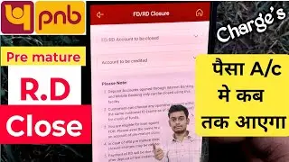Punjab national bank Premature RD Closer Online | pnb bank rd close kaise kare | how to close RD |