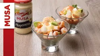 🍈COCKTAIL de VERANO con MAYONESA. Una receta fresca y perfecta para los d&iacute;as de calor / Receta f&aacute;cil