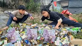 Orphan boy and Mute girl,   pick up bottles and cans scrpa it to the market to sell l cooking