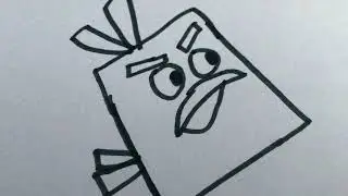 Drawing Ice Bird From Angry Birds Space