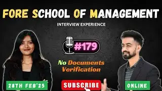 FORE School of Management Interview Experience by Jyoti | PI - Extempore | 28th Feb | ONLINE