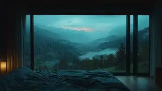 Blue Hour Rain Sounds 🌧️ Cozy Backyard Ambience for Reading & Night Relax