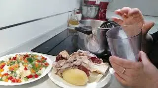 Sopa a la jardinera .  Receta de abuela