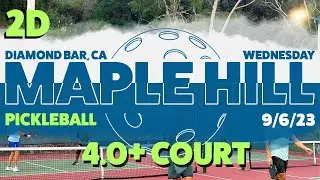 Maple Hill Park Pickleball Diamond Bar Wednesday Evening 9-6-23
