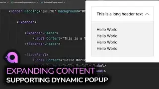 014. Avalonia UI - Expander Control On Popup