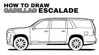 How To Draw A Cadillac Escalade SUV Step By Step