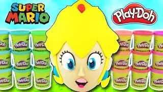 GIANT Princess Peach EGG SURPRISE PLAY-DOH 👑 Super Mario Toys, Nintendo, Squishies & MORE